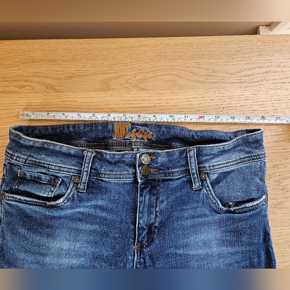 Kut From The Kloth Boyfriend Jeans Size 10 Cuffed Medium Wash Casual Denim - Picture 4 of 12